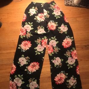 Floral print pants